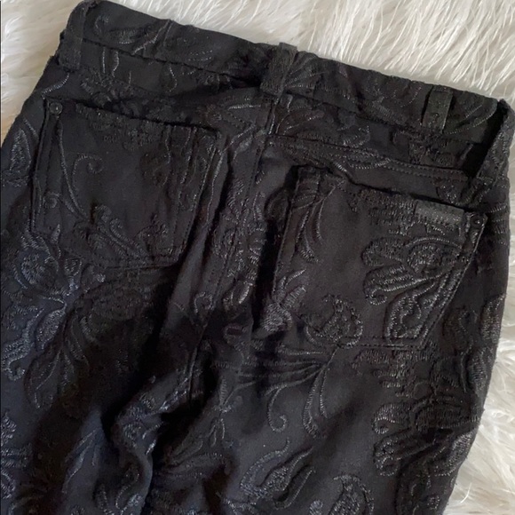 7 for all man kind Embroidered Black Pants - Picture 5 of 6